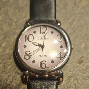 Armani Collezioni Black and Silver Watch